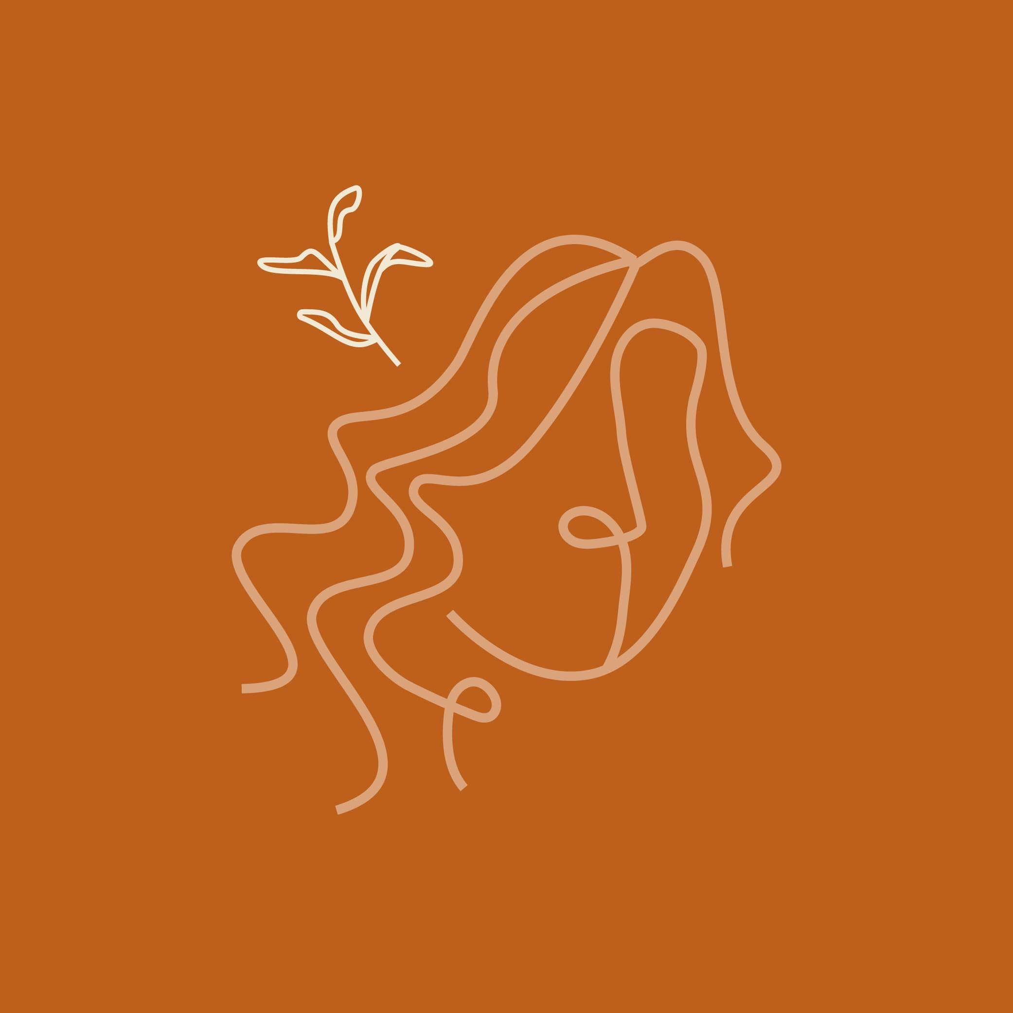 Curjo woman botanical illustration representing inner balance